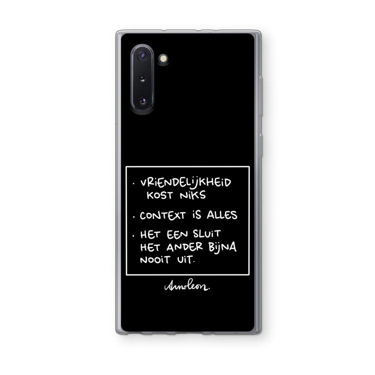 Mijn Motto's: Samsung Galaxy Note 10 Transparant Hoesje
