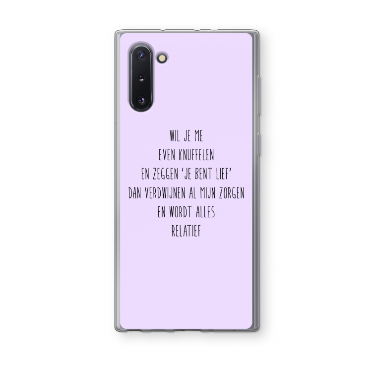 Relatief: Samsung Galaxy Note 10 Transparant Hoesje