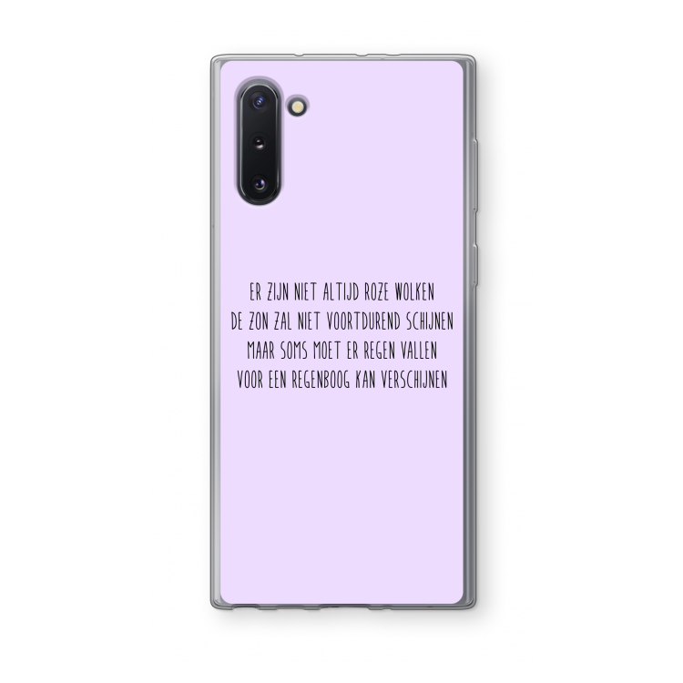 Regenboog: Samsung Galaxy Note 10 Transparant Hoesje