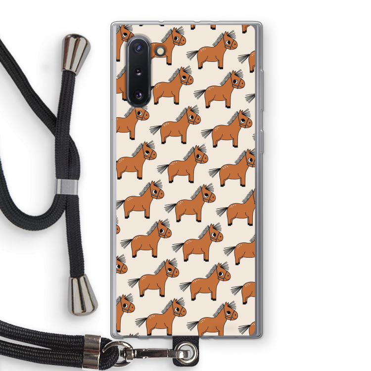 Pony: Samsung Galaxy Note 10 Transparant Hoesje met koord
