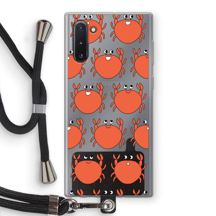 Krab: Samsung Galaxy Note 10 Transparant Hoesje met koord