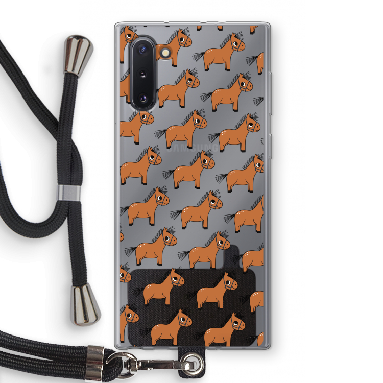 Pony: Samsung Galaxy Note 10 Transparant Hoesje met koord