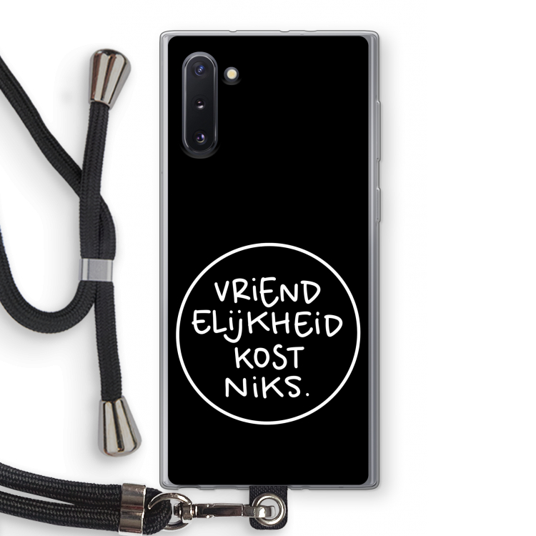 Vriendelijkheid: Samsung Galaxy Note 10 Transparant Hoesje met koord