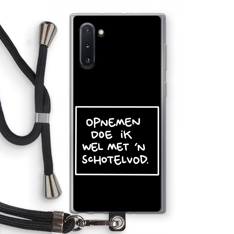Schotelvod: Samsung Galaxy Note 10 Transparant Hoesje met koord