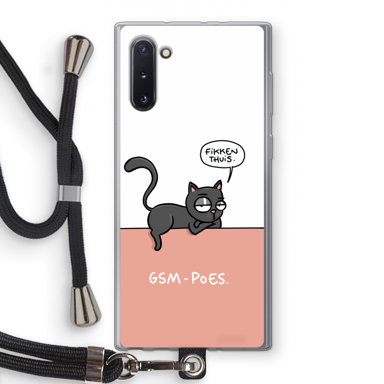 GSM poes: Samsung Galaxy Note 10 Transparant Hoesje met koord