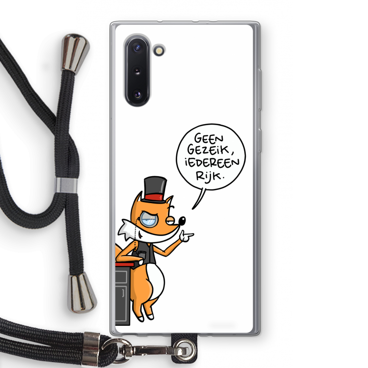Geen Gezeik: Samsung Galaxy Note 10 Transparant Hoesje met koord