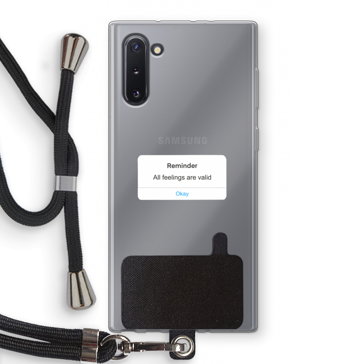 Reminder: Samsung Galaxy Note 10 Transparant Hoesje met koord