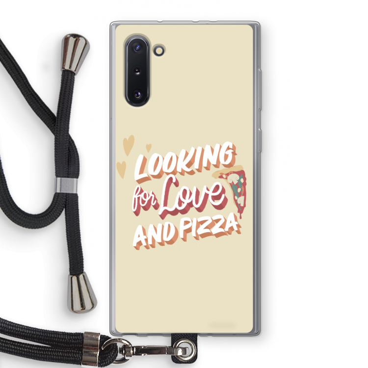 Pizza is the answer: Samsung Galaxy Note 10 Transparant Hoesje met koord