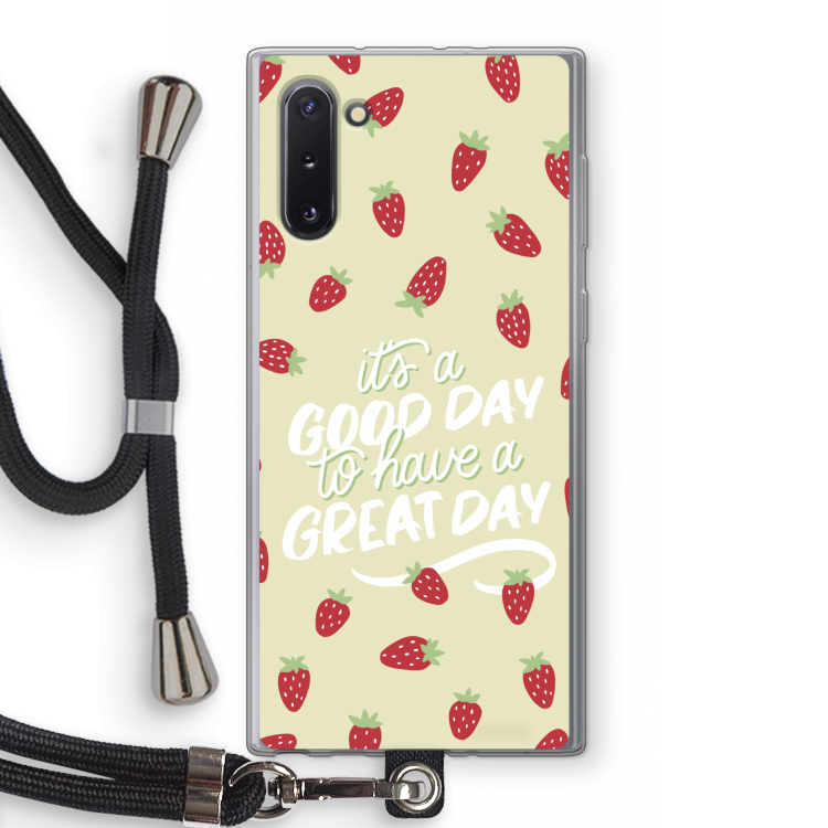Don't forget to have a great day: Samsung Galaxy Note 10 Transparant Hoesje met koord