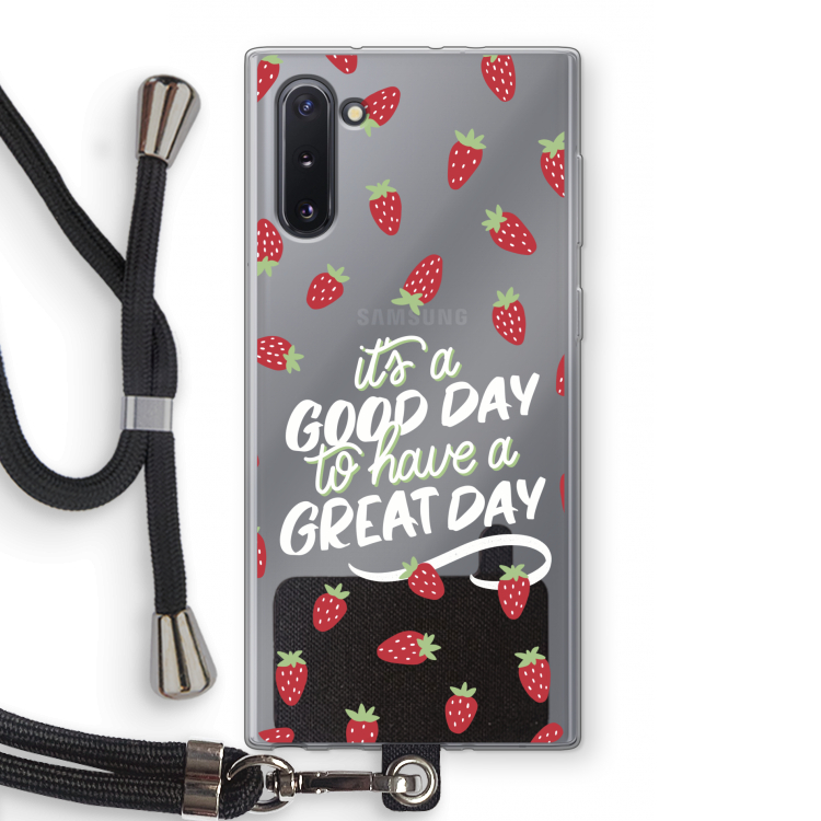 Don't forget to have a great day: Samsung Galaxy Note 10 Transparant Hoesje met koord