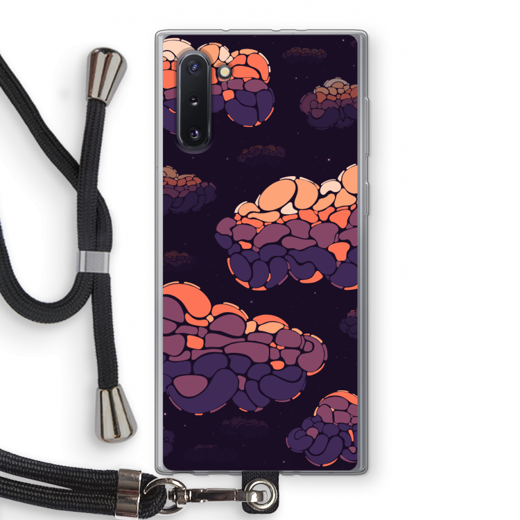 Patroon Wolken: Samsung Galaxy Note 10 Transparant Hoesje met koord