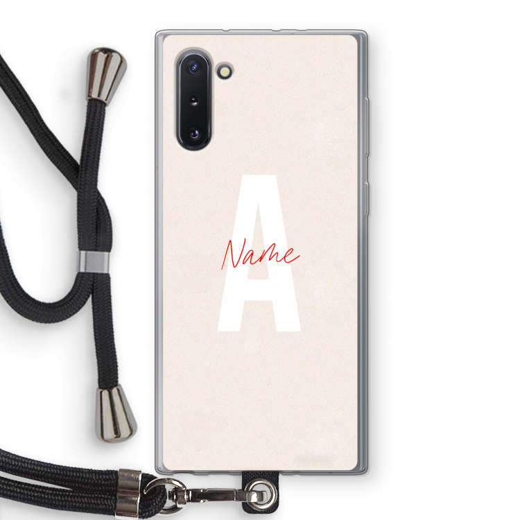 Strawberry Milkshake: Samsung Galaxy Note 10 Transparant Hoesje met koord