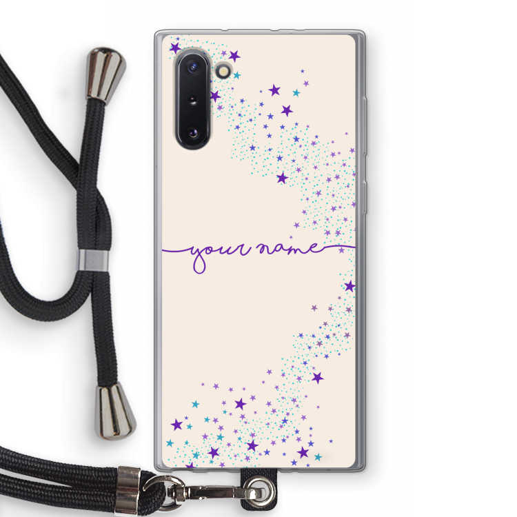 Sterren: Samsung Galaxy Note 10 Transparant Hoesje met koord