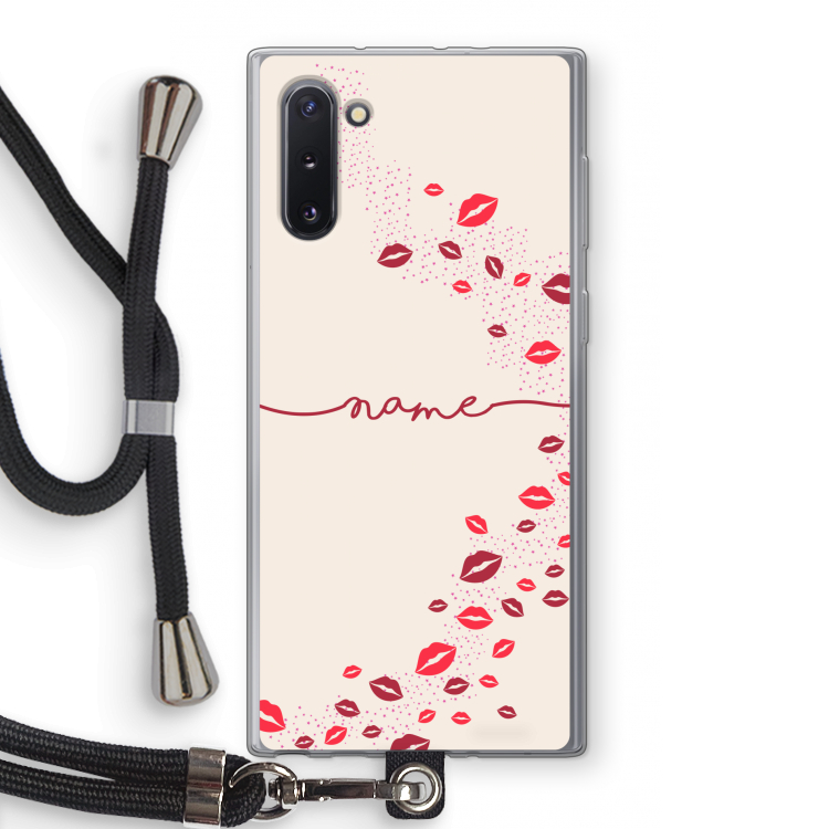 Kusjes: Samsung Galaxy Note 10 Transparant Hoesje met koord