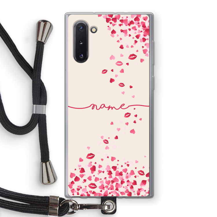 Hartjes en kusjes: Samsung Galaxy Note 10 Transparant Hoesje met koord