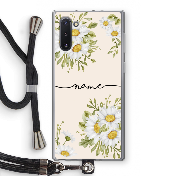 Daisies: Samsung Galaxy Note 10 Transparant Hoesje met koord