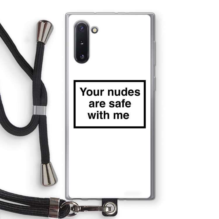 Safe with me: Samsung Galaxy Note 10 Transparant Hoesje met koord