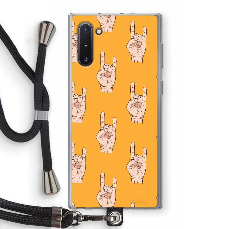 Rock: Samsung Galaxy Note 10 Transparant Hoesje met koord