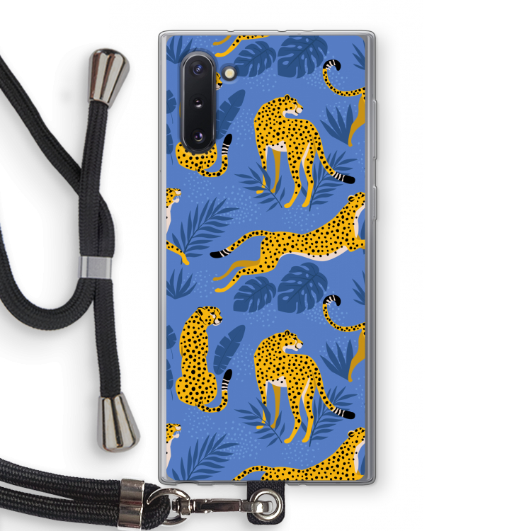 Luipaard: Samsung Galaxy Note 10 Transparant Hoesje met koord