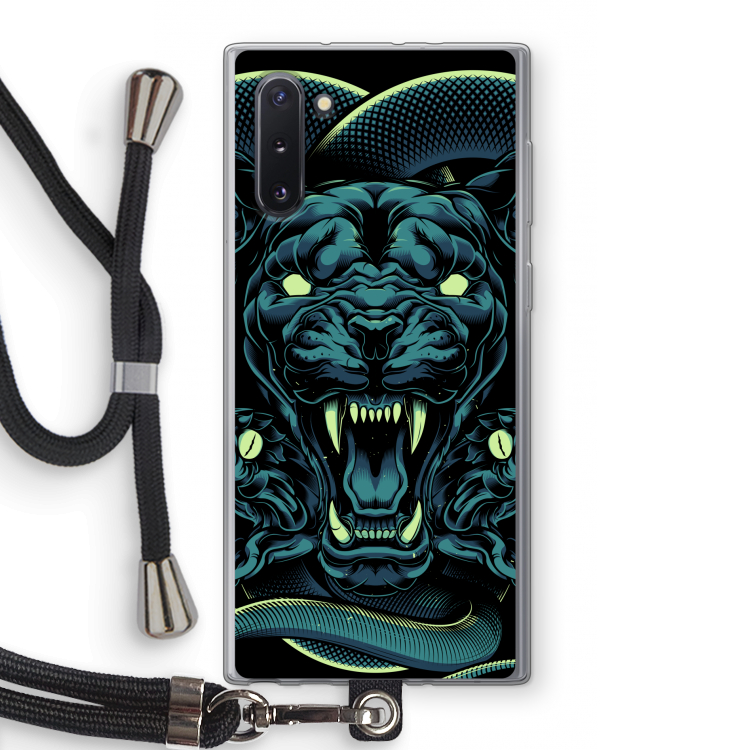 Cougar and Vipers: Samsung Galaxy Note 10 Transparant Hoesje met koord