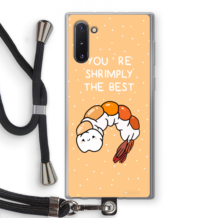 You're Shrimply The Best: Samsung Galaxy Note 10 Transparant Hoesje met koord
