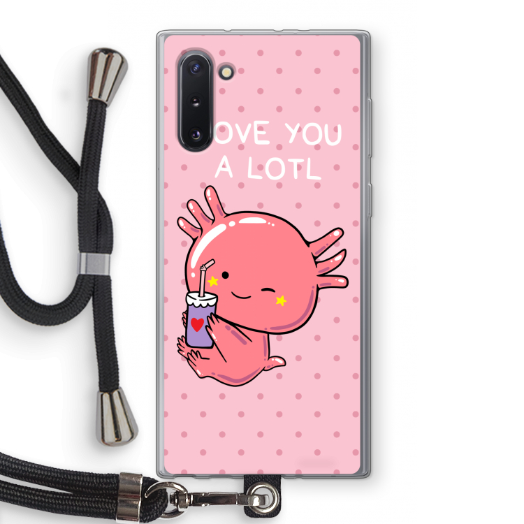 Love You A Lotl: Samsung Galaxy Note 10 Transparant Hoesje met koord
