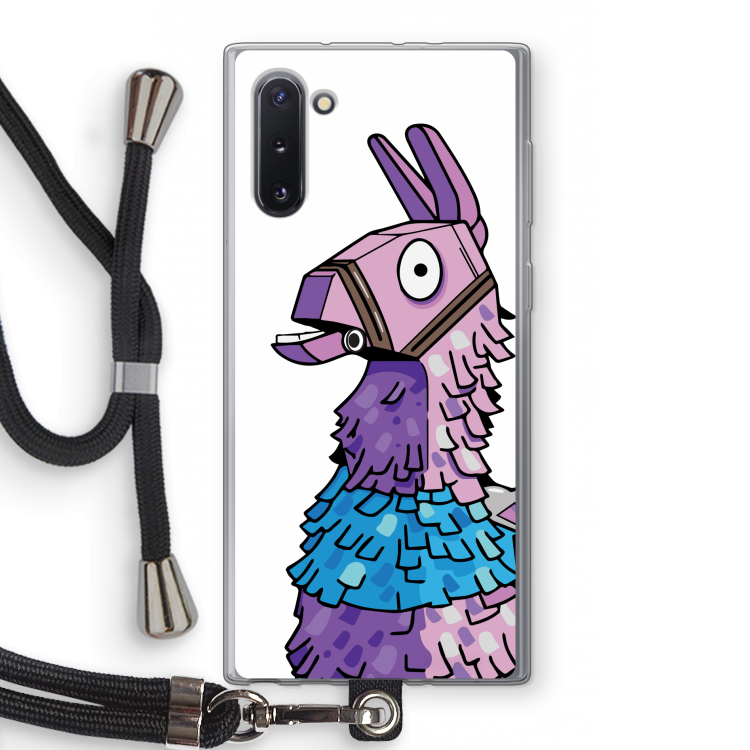 Lama: Samsung Galaxy Note 10 Transparant Hoesje met koord