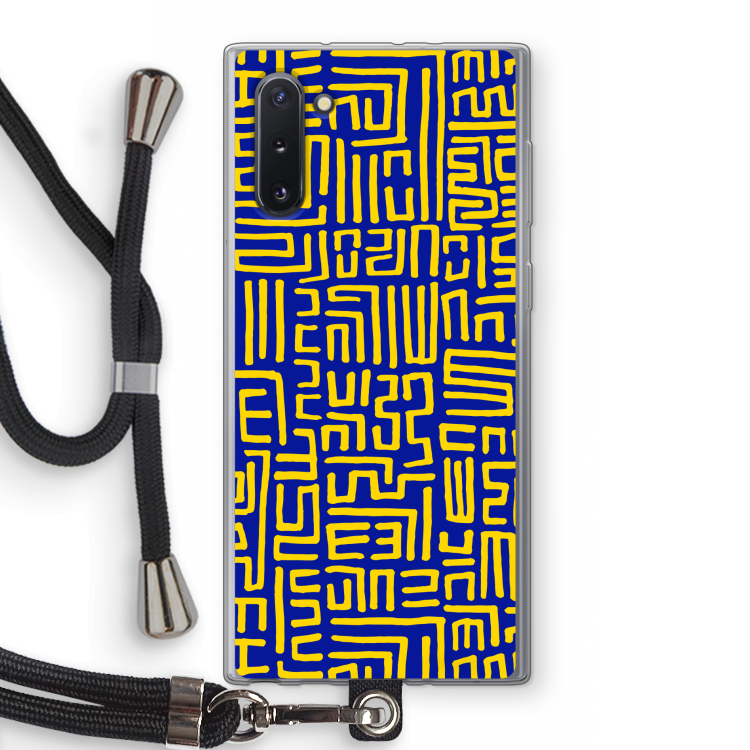 Majorelle Blue Print: Samsung Galaxy Note 10 Transparant Hoesje met koord