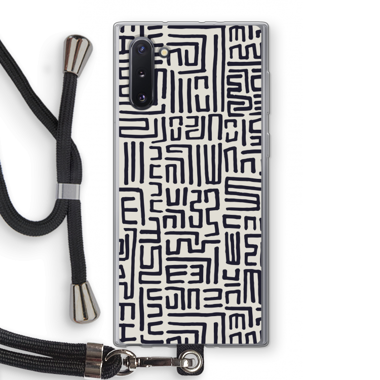 Moroccan Print: Samsung Galaxy Note 10 Transparant Hoesje met koord