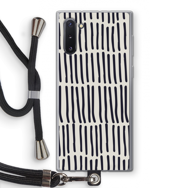 Moroccan stripes: Samsung Galaxy Note 10 Transparant Hoesje met koord