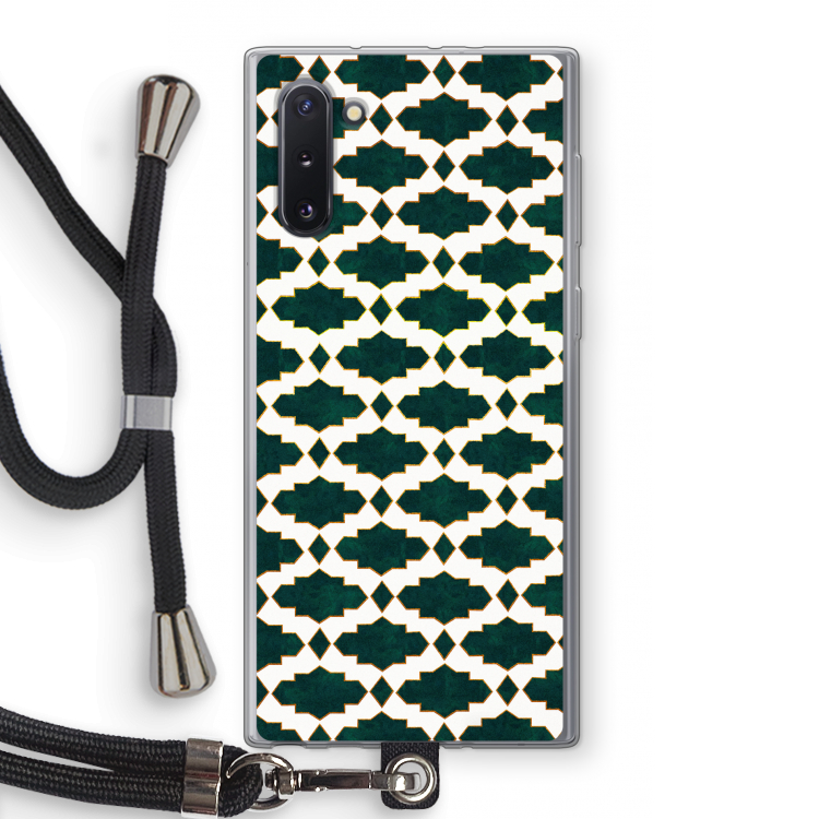 Moroccan tiles: Samsung Galaxy Note 10 Transparant Hoesje met koord