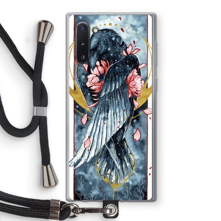 Golden Raven: Samsung Galaxy Note 10 Transparant Hoesje met koord