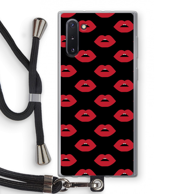 Lips: Samsung Galaxy Note 10 Transparant Hoesje met koord