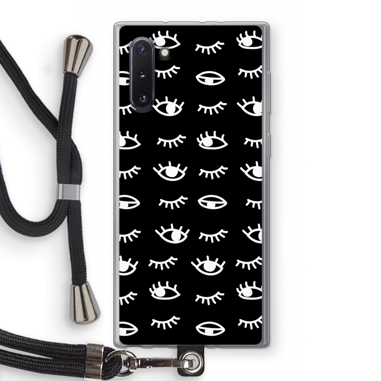 Eye pattern #3: Samsung Galaxy Note 10 Transparant Hoesje met koord