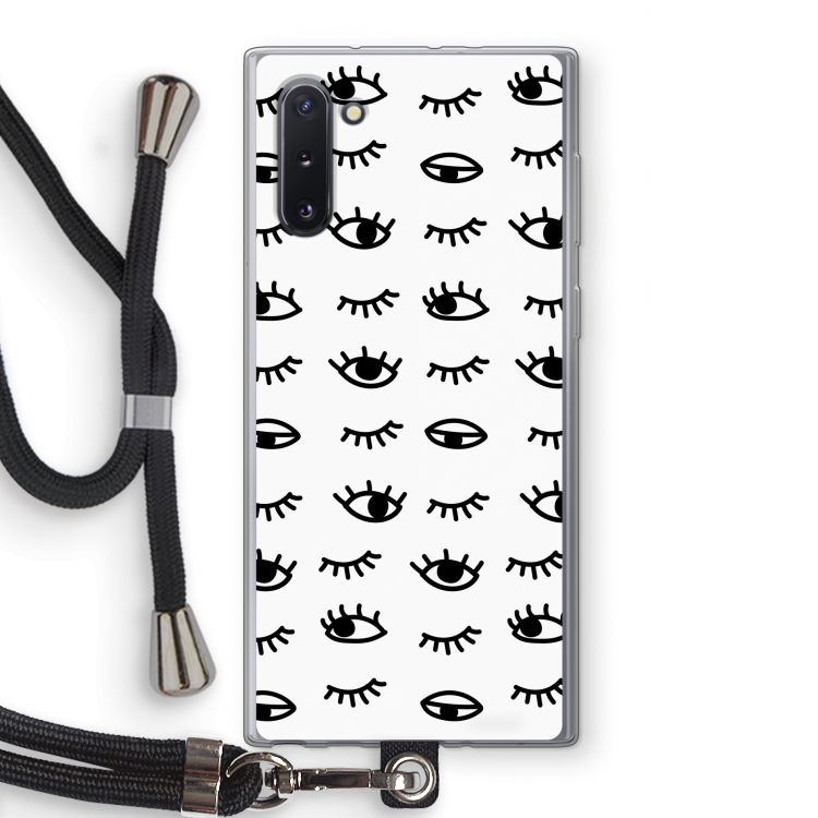 Eye pattern #2: Samsung Galaxy Note 10 Transparant Hoesje met koord