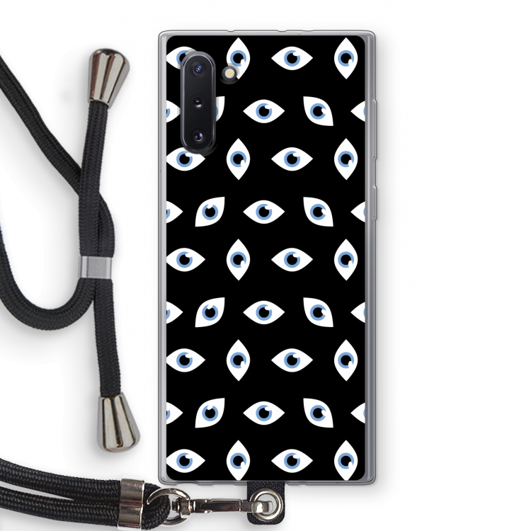 Eyes pattern: Samsung Galaxy Note 10 Transparant Hoesje met koord