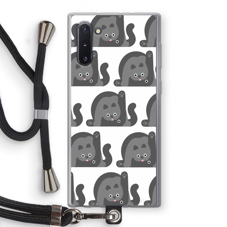 Cats: Samsung Galaxy Note 10 Transparant Hoesje met koord