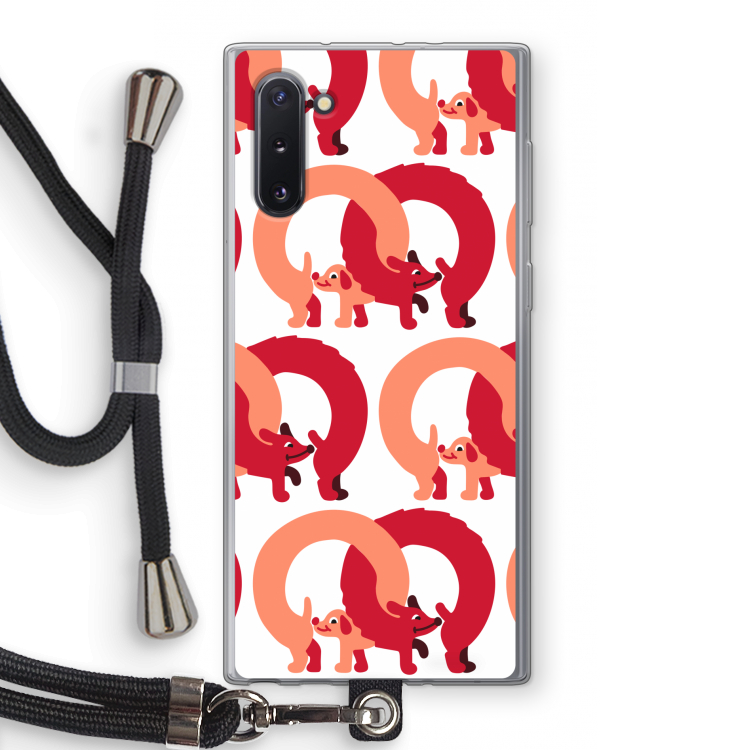 Dogs: Samsung Galaxy Note 10 Transparant Hoesje met koord