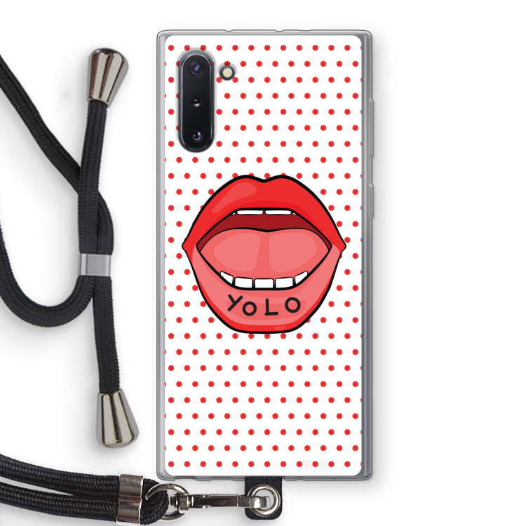 Yolo Denise: Samsung Galaxy Note 10 Transparant Hoesje met koord