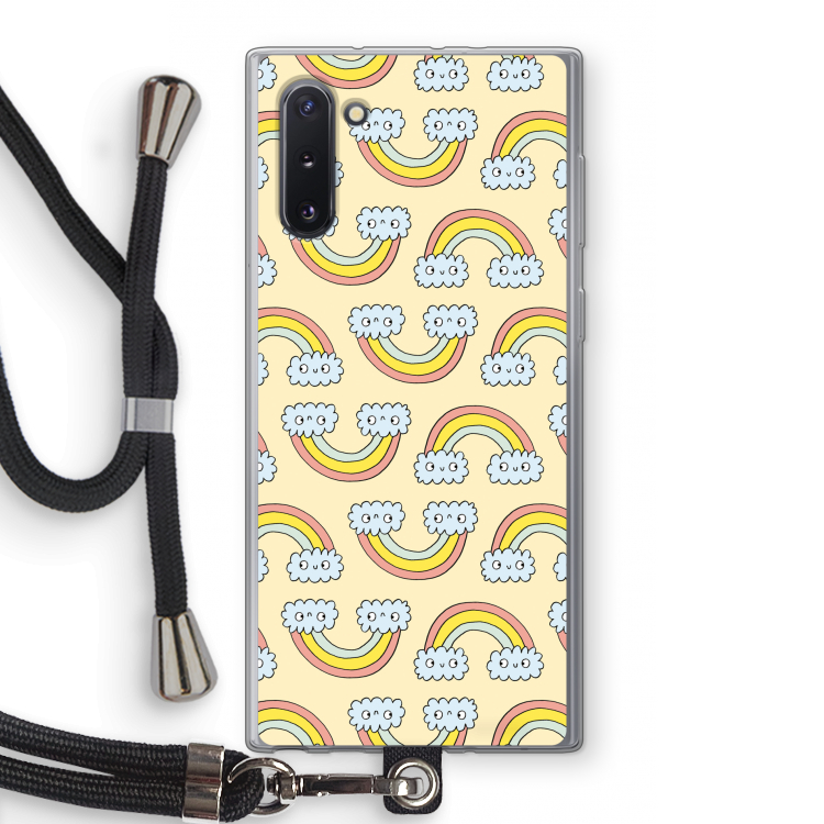 Regenboog: Samsung Galaxy Note 10 Transparant Hoesje met koord