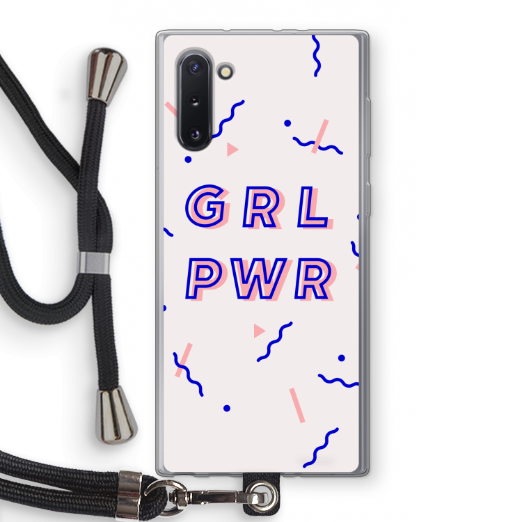 GRL PWR: Samsung Galaxy Note 10 Transparant Hoesje met koord
