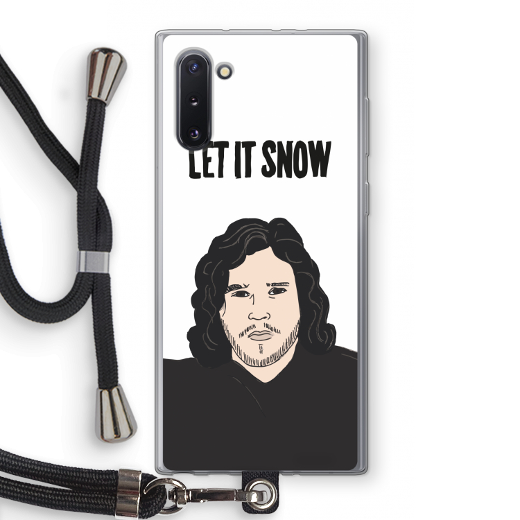 Let It Snow: Samsung Galaxy Note 10 Transparant Hoesje met koord