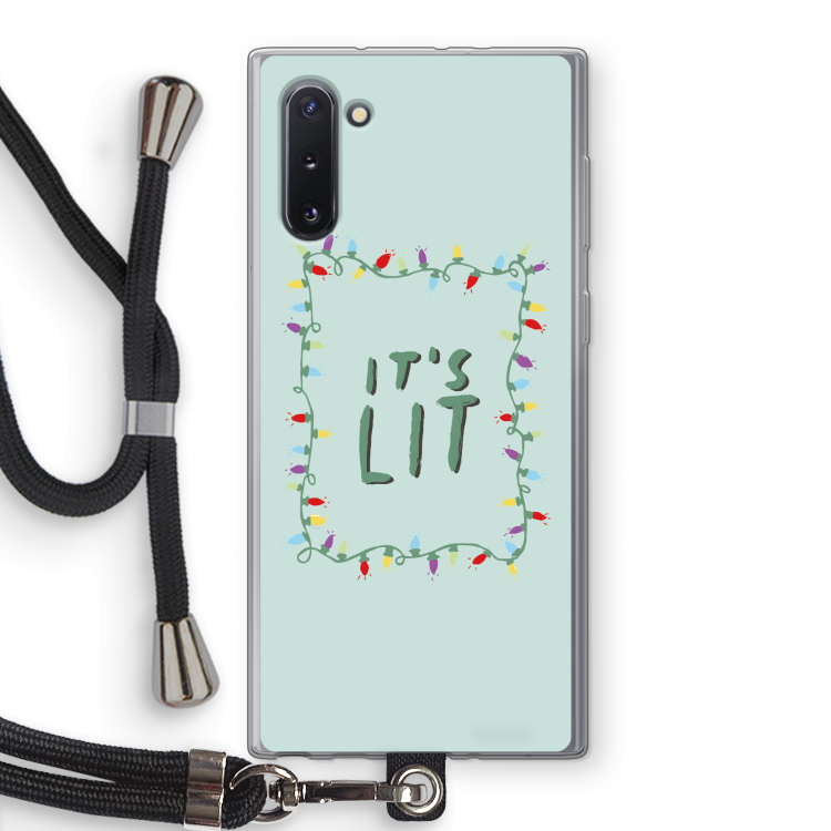 It's Lit: Samsung Galaxy Note 10 Transparant Hoesje met koord