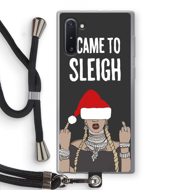 Came To Sleigh: Samsung Galaxy Note 10 Transparant Hoesje met koord