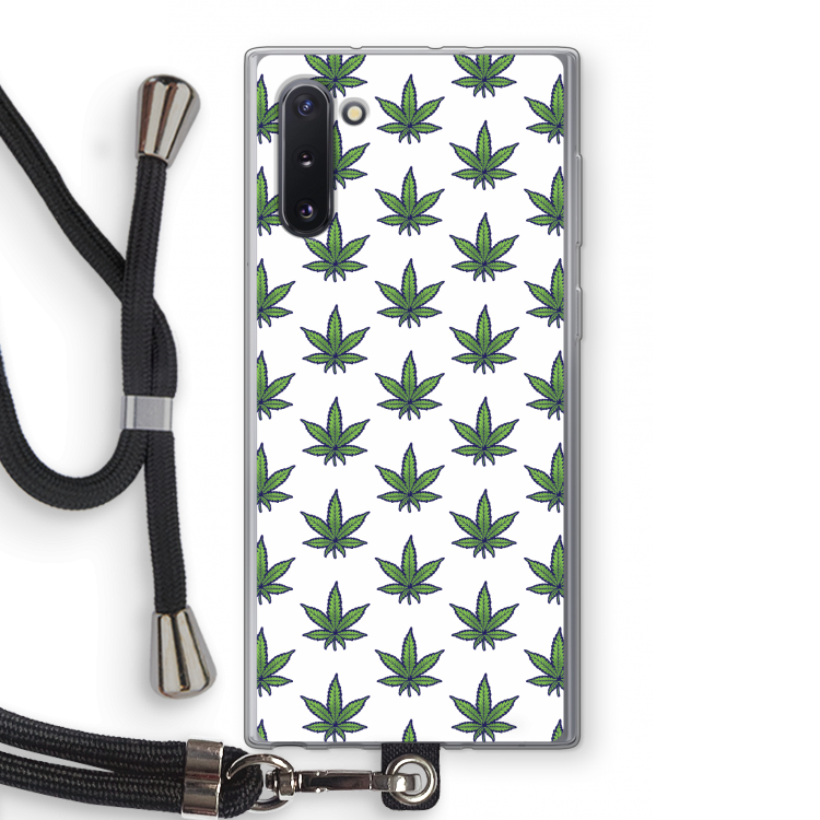 Weed: Samsung Galaxy Note 10 Transparant Hoesje met koord