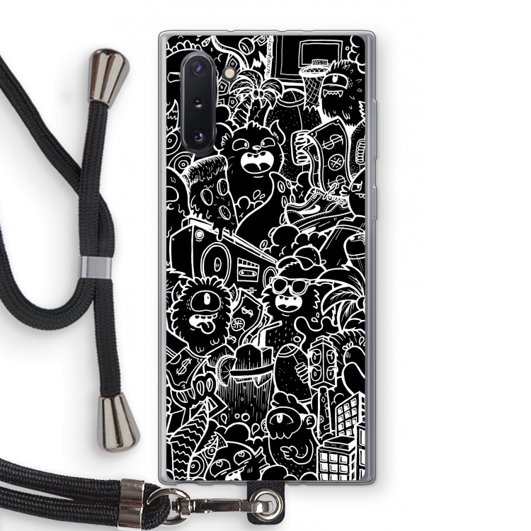 Vexx Black City : Samsung Galaxy Note 10 Transparant Hoesje met koord