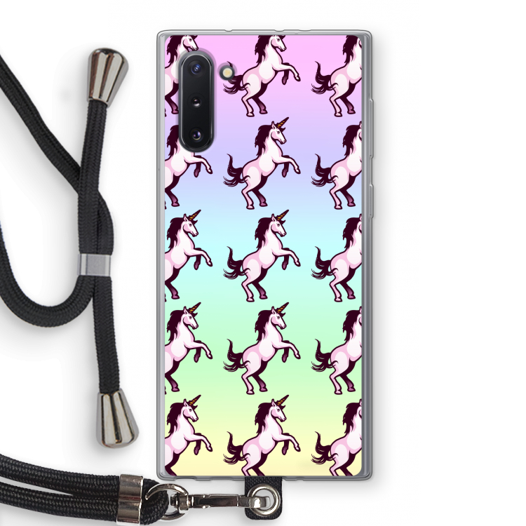 Musketon Unicorn: Samsung Galaxy Note 10 Transparant Hoesje met koord