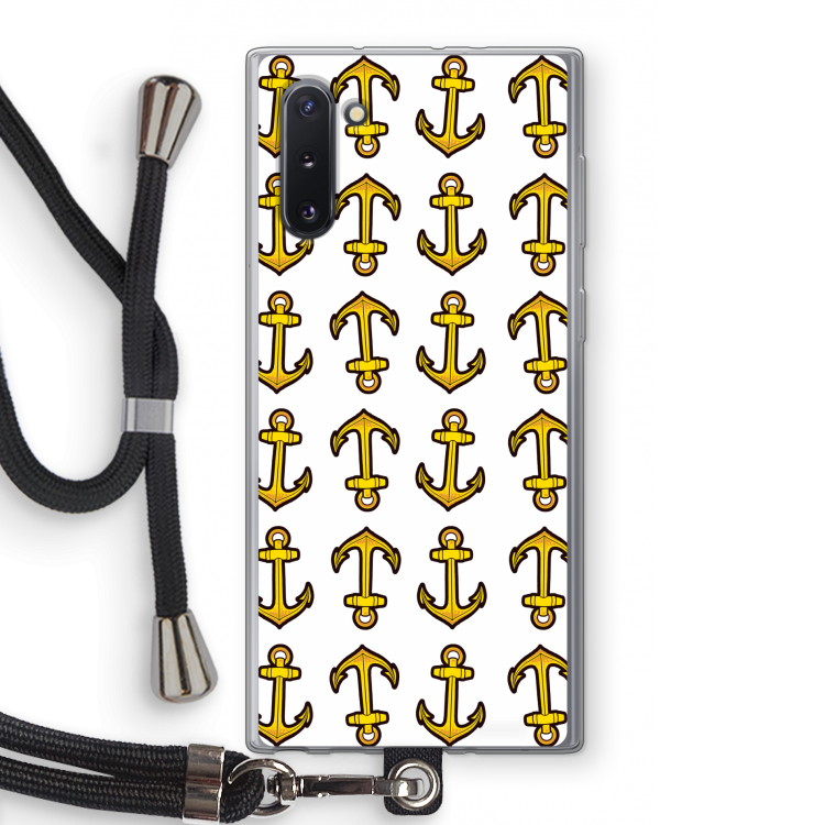 Musketon Anchor: Samsung Galaxy Note 10 Transparant Hoesje met koord