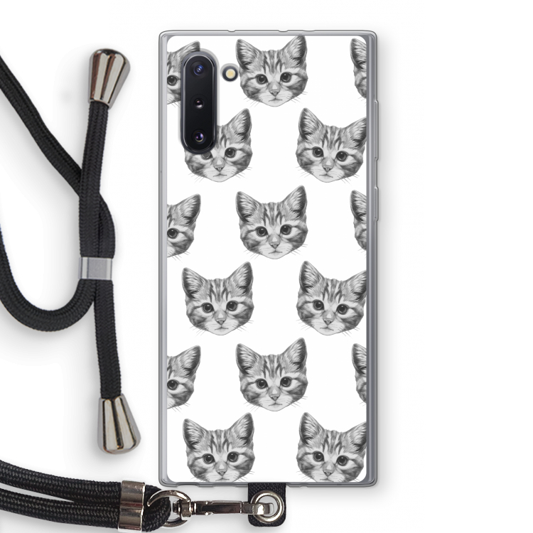Kitten: Samsung Galaxy Note 10 Transparant Hoesje met koord