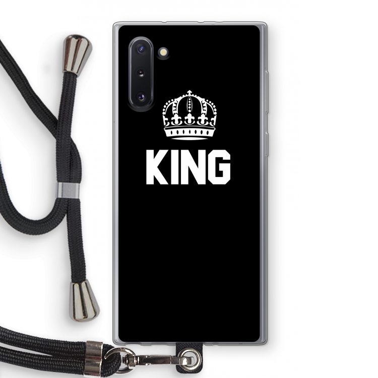 King zwart: Samsung Galaxy Note 10 Transparant Hoesje met koord